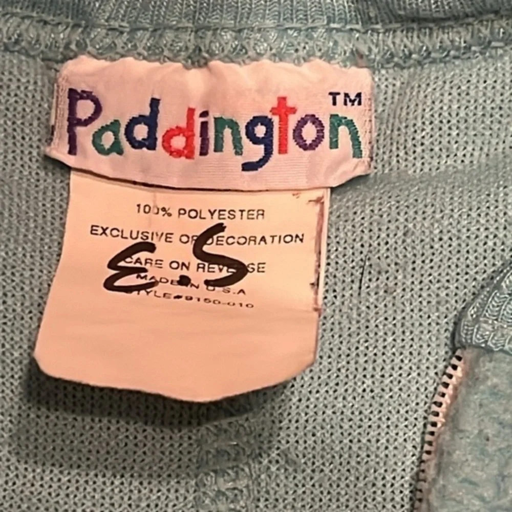 Vintage Paddington Bear fleece footie sleeper pajamas‎